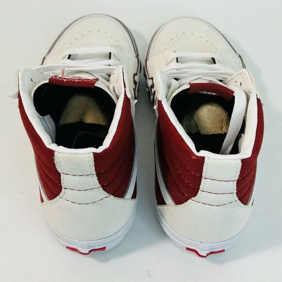 NEW Vans Sk8 Hi Flame White Tawny Port size 7.5 - Picture 4 of 13